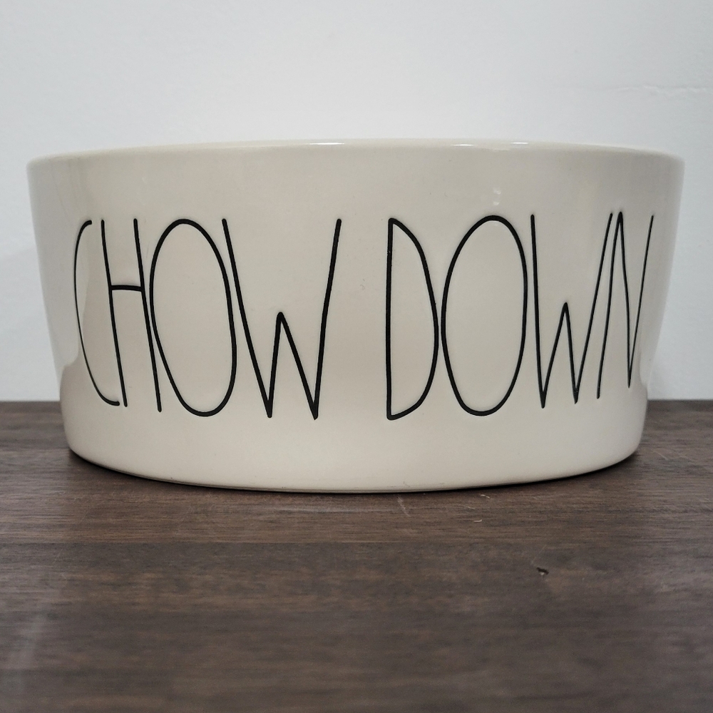 Rae Dunn Chow Down Ceramic Pet Bowl